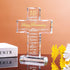Happy 10 Years Anniversary Glass Cross Gift